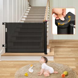 Stair Gate Door Gate Extendable 0-150 Cm, Baby Barrier Gate Safety Gate Stairs For Children, Cats And Dogs, For Indoor Outdoor