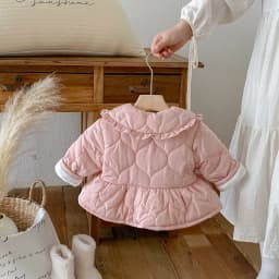2025 Winter New Girls Warm Coat Children Plus Velvet Thick Lapel Jacket Baby Girl Long Sleeve Cotton Padded Jacket Kids Clothes