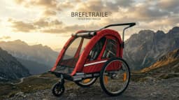 FLUID BT511 Children's Bicycle Trailer Breathable Safe Foldable Suitable for All Bicycles Convenient Storage Suitable for Children Aged 1-2 Children's Bicycle Trailer Shock Absorbing Tires