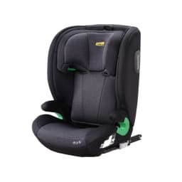 I-Size R129 Child Car Seat for Ages 3.5 To 12 (100–150 Cm), Featuring Adjustable Backrest, Headrest, and Side-impact Protection; Lightweight ISOFIX Booster Seat (Black, ISOFIX)