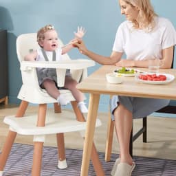 6 in 1 Baby High Chair Convertible Baby Feeding Chair Dining Room Booster Seat Table and Chair Set Black