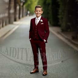 Chic Children's Suit Beige Single Breasted Blazer Vest Pants Kids Wedding Pageant Party Prom Outfit Formal Boys Suit 3 Piece