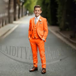 Chic Children's Suit Beige Single Breasted Blazer Vest Pants Kids Wedding Pageant Party Prom Outfit Formal Boys Suit 3 Piece
