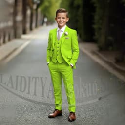 Chic Children's Suit Beige Single Breasted Blazer Vest Pants Kids Wedding Pageant Party Prom Outfit Formal Boys Suit 3 Piece