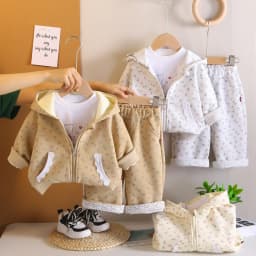 Girls' Outerwear Spring/Autumn/Winter 2026 New Children's Clothing Floral Hooded Sweatshirt Long Sleeved Top Cardigan