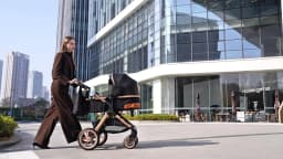2026 New Elegant 3 in 1 Multifunctional Baby Stroller Travel System Portable Easy Fold Pushchair Safety Infant Car Seat Included EU Certified Free Shipping