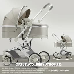 Lightweight High-view Baby Stroller, Can Sit or Lie Down, Lightweight and Foldable, Two-way Shock-absorbing Newborn Stroller