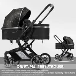 Lightweight High-view Baby Stroller, Can Sit or Lie Down, Lightweight and Foldable, Two-way Shock-absorbing Newborn Stroller