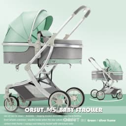 Lightweight High-view Baby Stroller, Can Sit or Lie Down, Lightweight and Foldable, Two-way Shock-absorbing Newborn Stroller