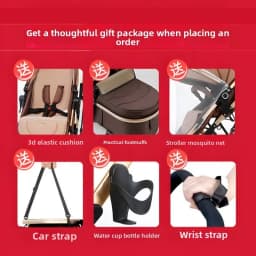Lightweight High-view Baby Stroller, Can Sit or Lie Down, Lightweight and Foldable, Two-way Shock-absorbing Newborn Stroller