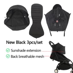 175° 3pcs/Set Stroller Accessories Hood&Mattress&Seat Cushion For YOYO/YOYO2/YOYA Babytime 1:1 Quality Canopy Cover Mattresses