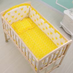 6Pcs Baby Nursery Cot Bedding Set Crib Matress Sets Crib Bumper kit berço para bebê (4Bumpers+Matress+Pillow)