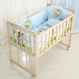 6Pcs Baby Nursery Cot Bedding Set Crib Matress Sets Crib Bumper kit berço para bebê (4Bumpers+Matress+Pillow)