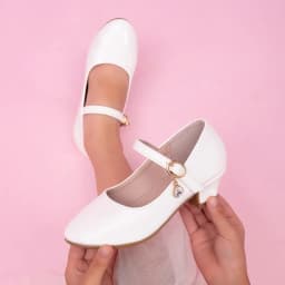 Girls Leather Shoes Spring Autumn Non-slip Kids Wedding Party Shoes Catwalk Fashion Elegant Children Princess Causal High Heels