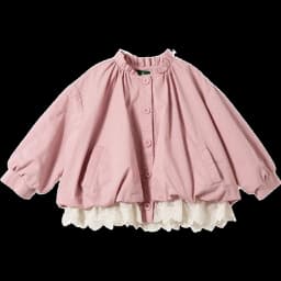 Amila Spring Girls' Coat Lace Lace Splicing Sweet Bubble Sleeves Fashionable Western Long Sleeve Children's Clothing Top