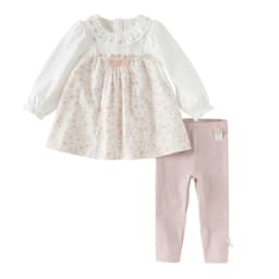 Dave Bella Children's T-shirt Pants 2PCS Set Girls Leggings Long Sleeve Tops Two-Piece Set Sweet Print Outdoor Party DB1260447