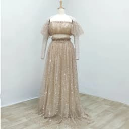 Elegant Photo Shoot Dress For Women Pearl Hard Yarn Sexy Off Shoulder Short Sleeved Dress Maternity Dresses For Baby Showers