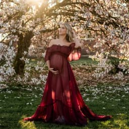 Maternity Photography Props Dress Sexy Off Shoulder Ruffled Trailing Dress Micro Transparent Chiffon Boho Pregnant Dress