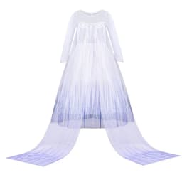 Classic Movie Elsa White Cute Lightweight Breathable Girls Princess Dress + Accessories Halloween Birthday Holiday Party Dress