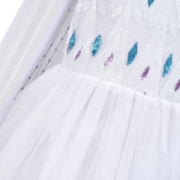 Classic Movie Elsa White Cute Lightweight Breathable Girls Princess Dress + Accessories Halloween Birthday Holiday Party Dress