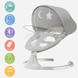 Electric Bluetooth Baby Cradle with Mosquito Net Bluetooth Music Baby Rocking Chair Multifunctional Baby Crib for Newborns 2024