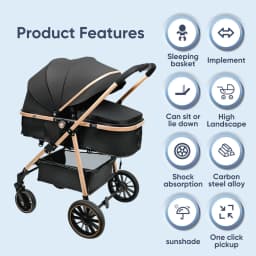 OWJHE Lightweight stroller strollers for baby baby pram with four wheels travel stroller high landscape fold stroller stroller
