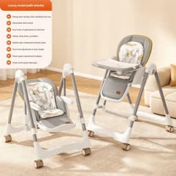 Portable 2-in-1 Children's Dining Chair Children's Comfort Rocking Chair Multifunctional Baby Dining Chair, Adjustable Height