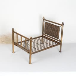 Vintage Stain Foldable Iron Bed Newborn Photography Props Baby Mini Rustic Bed Photo Shoot