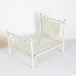 Vintage Stain Foldable Iron Bed Newborn Photography Props Baby Mini Rustic Bed Photo Shoot