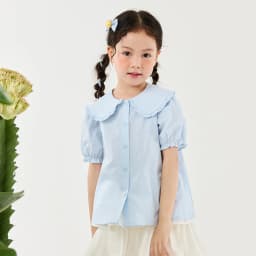 Mini Bala Girls Soft Breathable Cute Cotton Short Sleeve Shirt Lightweight Summer Baby Children Top 2025 New