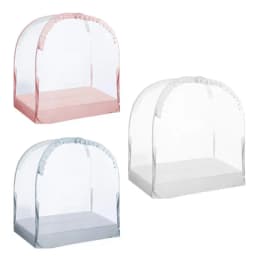 Pop Up Baby Crib Tent Crib Cover Canopy Breathable Mesh Baby Tents Keep Baby from Climbing out Bed Protection Anti-mosquito Tent