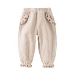 Dave Bella Girls Baby Winter Fashion Casual Pants Loose Comfortable Sweet Cute Embroidery Children's Pants Outdoor DB4253746