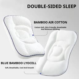 AIBEDILA Kids Pillow 2-8 Years Comfortable Orthopedic Spine Support Toddler 2-Sided Breathable Pillow Children's for Sleeping 