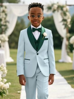 Multi-colors Boys Stylish Suit Set 3 Pieces For Birthday Party Elegant Handsome Shawl Lapel Tuxedo Wedding Guest Clothes 2-20T