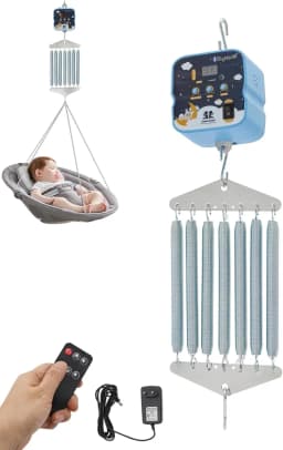 Hanging 7-Spring Electric Baby Swing Control Baby Hammock 9Speeds 6Timer Electric Spring Cradle Baby Load Capacity 19 kg