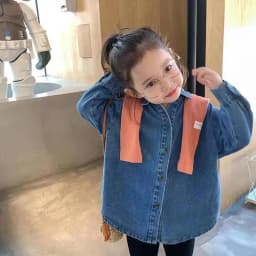 2026 new spring autumn summer Girls Kids Boys Denim shirt comfortable cute baby Clothes Children Clothing