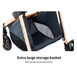 Luxury 3 in 1 Baby Stroller with Car Seat and Sleeping Basket Lightweight Baby Pram High Landscape Infant Pushchair Multifunction Adjustable Travel Buggy Easy Folding Compact Portable Safe Comfortable Stylish Perfect for Travel Baby Carriage