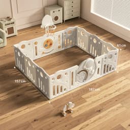 Babyfond Baby Play Fence, Baby Guard Fence Floor Crawling for Children, Indoor Home Use, Kids Crawling Mat Guardrail Living Room