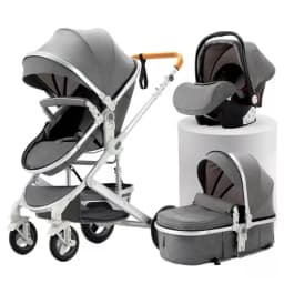 Newborn Baby Stroller 3 in 1 with Car Seat High View Baby Stroller with Sitting and Lying Function Multifunctional Baby Stroller