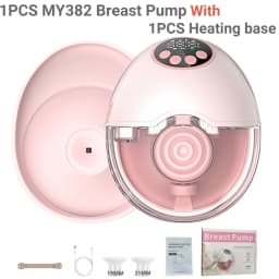 Upgrade Electric Breast Pump Handsfree With UV Sterilize & Heating Base BPAFree Silent Invisible Portable Double Breastmilk Pump
