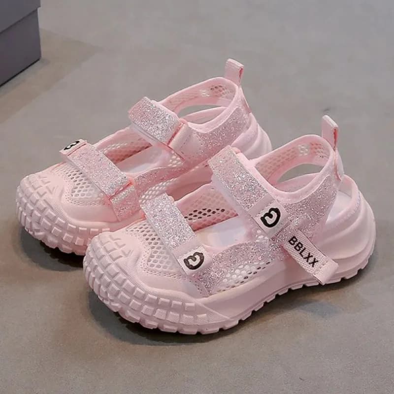 Summer Sport Shoes For Girls Korean Style Teenager Girl's Sandals Ergonomics Anti-slippery Breathable Outdoor Running Footwear