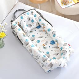 Infant Cotton Cradle Baby Toddler Bassinet Mattress Baby Nest for Boys Girls Travel Bag for Infants 0-24 Months