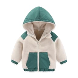 2025 New Autumn Winter Boys Jacket Warm Fleece Baby Coat Fashion Zipper Hooded Children Outerwear 1 2 3 4 5 6 7 Yrs Kids Clothes