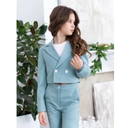 Gril Suits Fashion Peak Lapel Double Breasted Kids Clothes Wedding Birthday Party Graduation Ceremony Girl Clothing 2 Pieces
