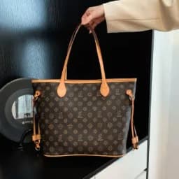 Luxury Vintage Diaper Bag High-End Elegant Shoulder Purse Unique Business Satchel Trendy Letter Logo Messenger For Women