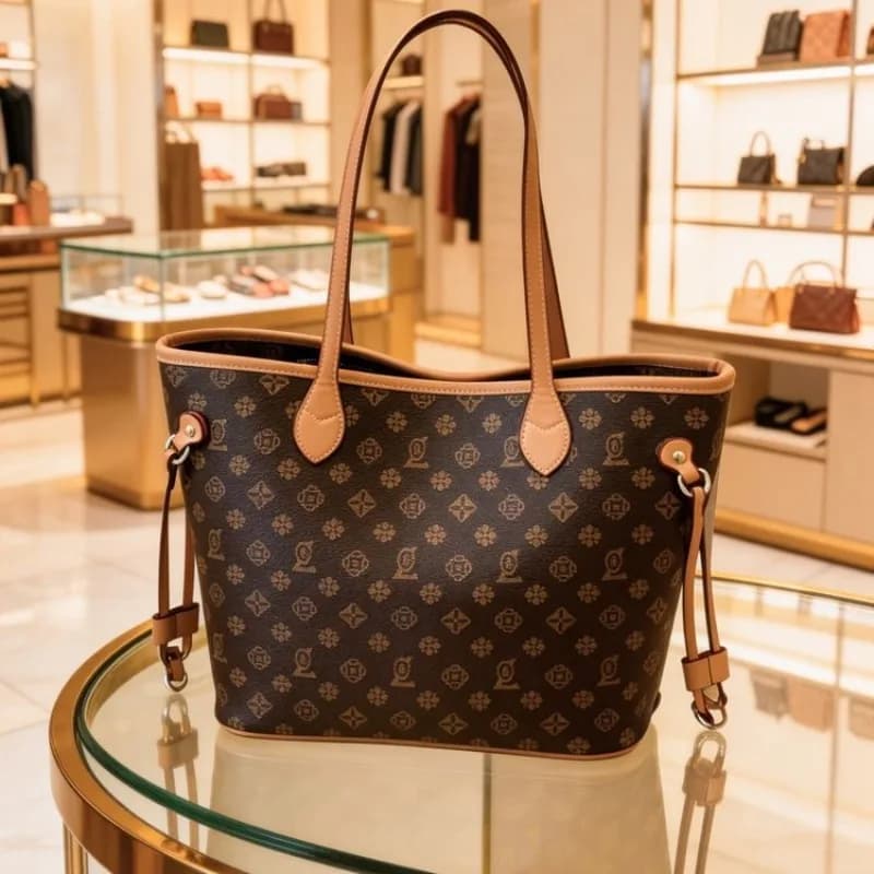Luxury Vintage Diaper Bag High-End Elegant Shoulder Purse Unique Business Satchel Trendy Letter Logo Messenger For Women