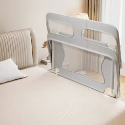 Baby Bed, 120x50cm, Cododo, with display, Breathable and Visible Mesh Window, for Babies 1 to 36 Months, Gray/Green/Pink
