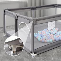 Baby Playpen Large Kids Safety Fence Indoor Toddler Activity Center Breathable Mesh Baby Crawling Play Yard
