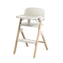 HiMISS Collapsible Portable Baby High Chair, Easy to Clean Waterproof Cushion, Removable Tray, Adjustable Footrest, Compact Toddler Booster Seat