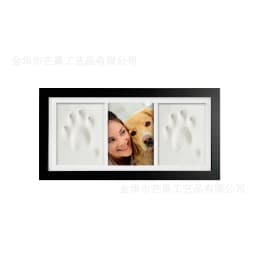 Newborn Hand Footprint Clay Photo Frame Six-Grid Commemorative Frame With Custom ID Tag Baby Memory Keepsake Gift For Infant